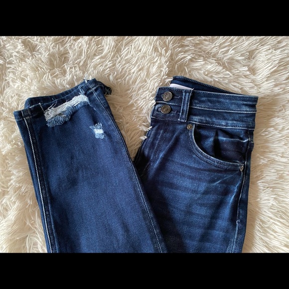 KanCan Hi-Rise, Slim Straight Dark Jeans - Picture 3 of 8